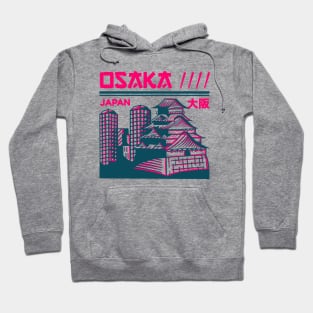 Vintage Osaka Japan Skyline Retro Japanese City Hoodie